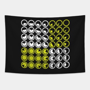 Light Green Radar Circles Tapestry