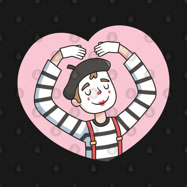 Cute Mime With Love Gesture by rustydoodle