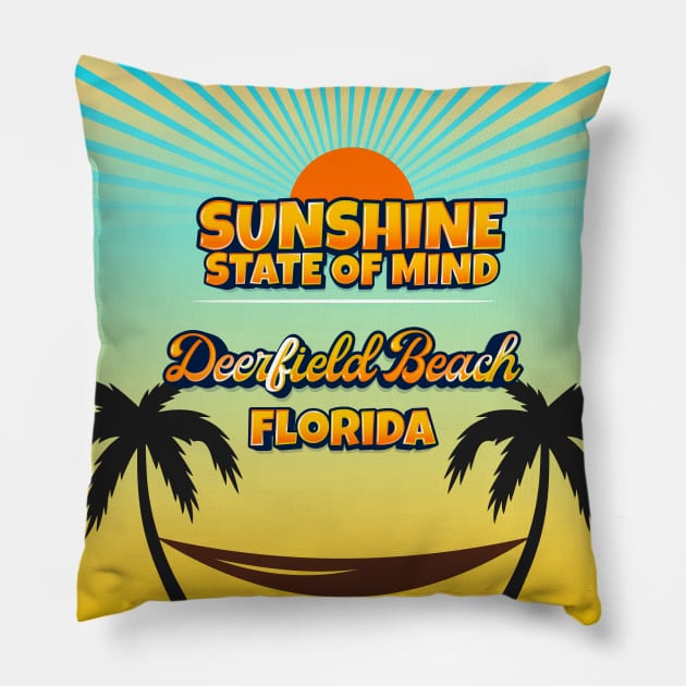 Deerfield Beach Florida - Sunshine State of Mind Pillow by Gestalt Imagery