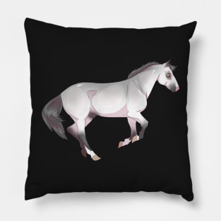 Grey Horse Pillow