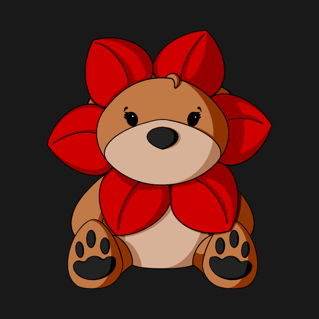 Flower Teddy Bear by Alisha Ober Designs