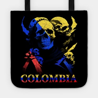 Skull Colombian Flag | Patria Colombiana | Colombia Tote