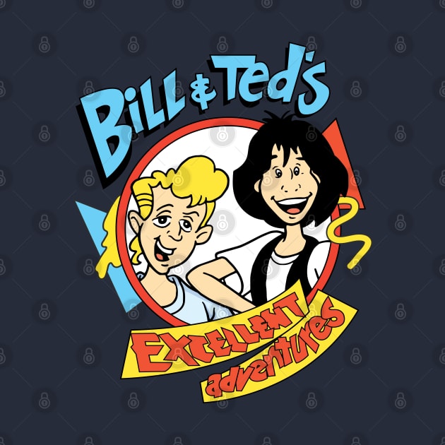 Bill & Ted's Excellent Adventure - Cartoon by Chewbaccadoll