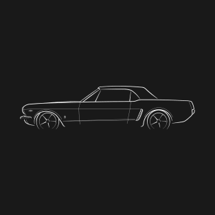 1965 Ford Mustang GT - profile stencil, white T-Shirt