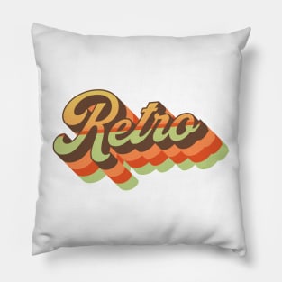 Retro Typography Design Pillow