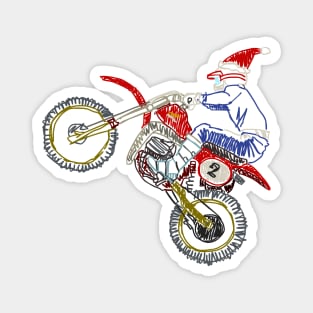 Motocross Christmas Magnet