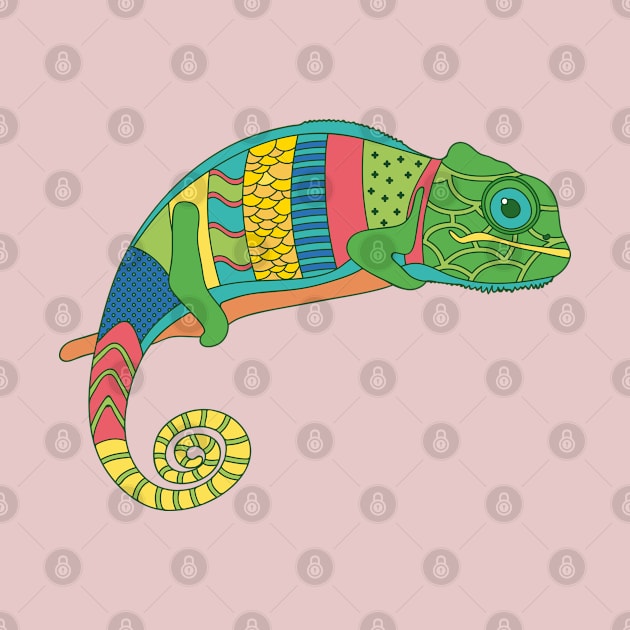 Funny Chameleon by Happy Art Designs