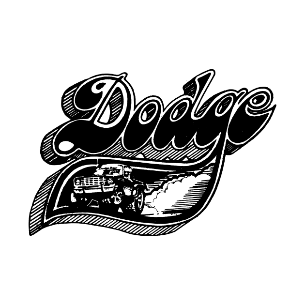 Vintage Dodge Pick-Up Art (Black) by jepegdesign