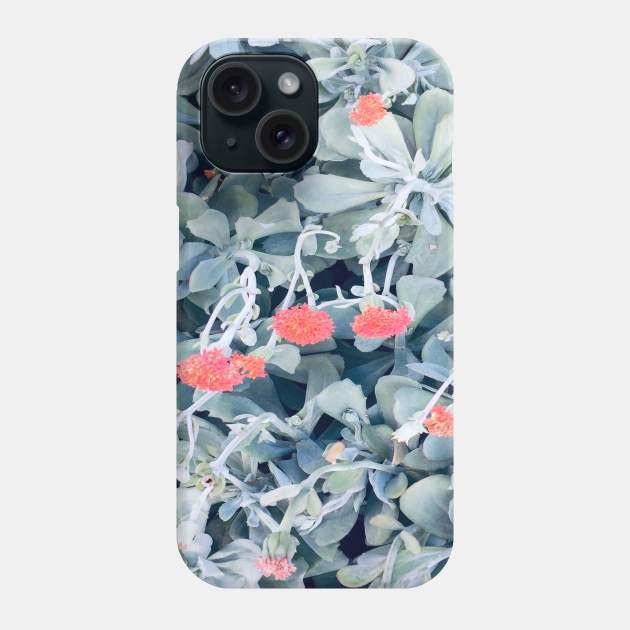 Tropical leaves & flowers Phone Case by Lana