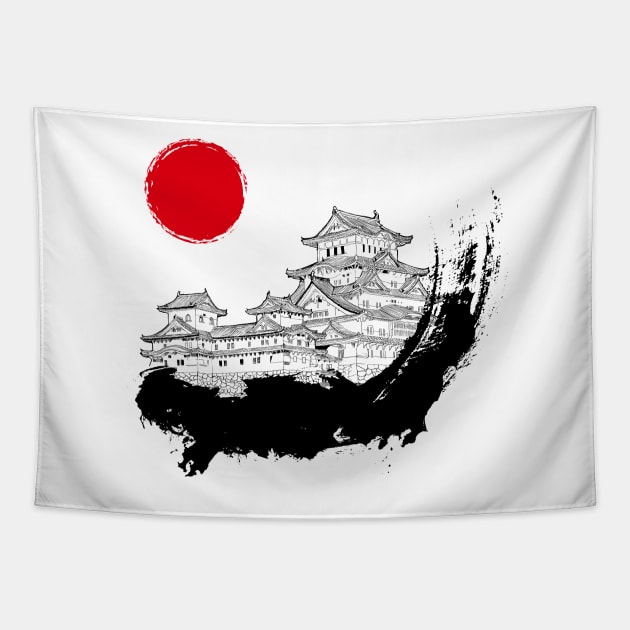 Japanese Palace Tapestry by juyodesign