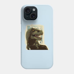 digital illustration t rex dinosaur Phone Case