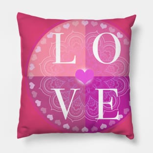 Love Is A Four Letter Word (pink) Pillow