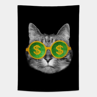 Rich cash money cat Tapestry