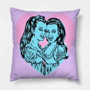 Twins of evil by Bad Taste Forever Pillow