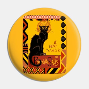 Le Chat Noir D'Amour With Ethnic Border Pin