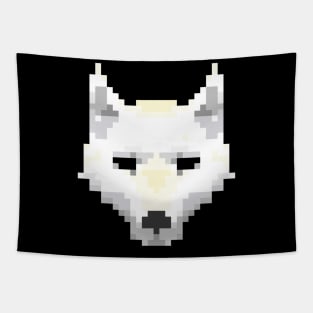 Pixel Wolf Tapestry