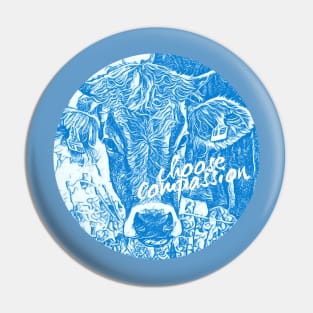 Choose Compassion Save Cows Pin