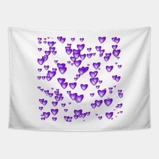 Little Purple Passion Hearts Tapestry