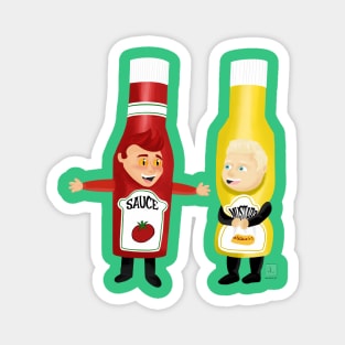 Ketchup and Mustard Magnet