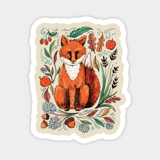 Fall Fox Magnet