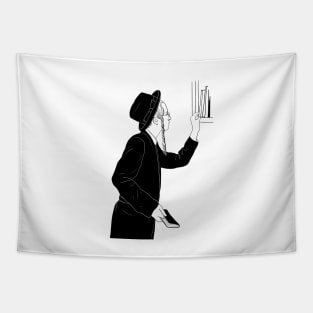 Orthodox jew choosing books Tapestry