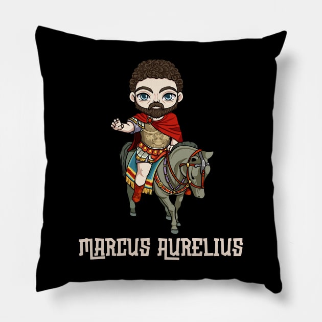 Meditations of a Philosopher-King: A Reverent Design Honoring the Stoic Wisdom of Emperor Marcus Aurelius Pillow by Holymayo Tee