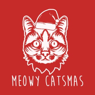 Meowy Catmas Ugly Christmas Cat T-Shirt