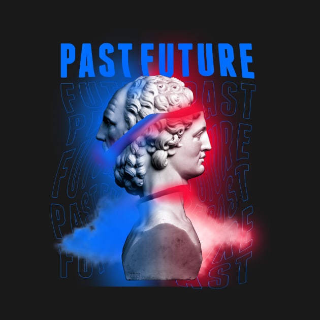 Janus Mythology Vaporwave Blue and Red by gastaocared