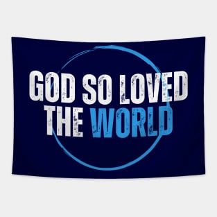 John 3:16 God So Loved The World Logo Tapestry