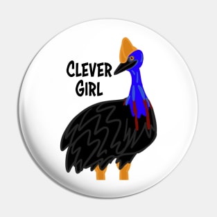 Clever Girl. Cassowary - Cartoon Pin