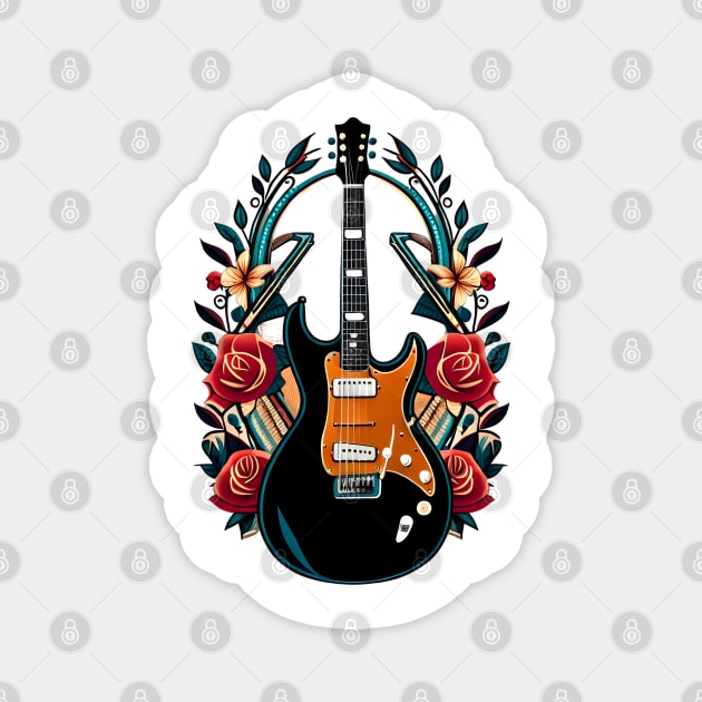 Black Guitar tattoo 9 Magnet by Dandeliontattoo