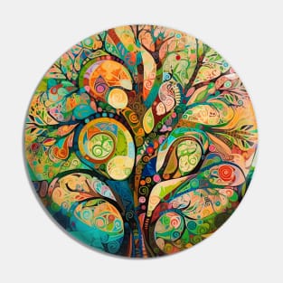Resilient Spirit: Thriving in the Tree of Life's Mandala of Life Pin