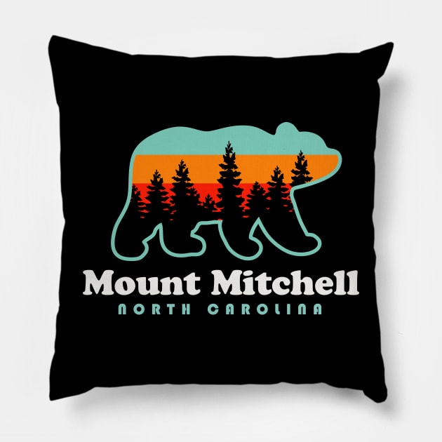 Mount Mitchell Hike North Carolina Black Mountain Range Pillow by PodDesignShop