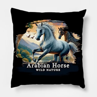 Arabian Horse - WILD NATURE - HORSE -10 Pillow