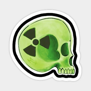 Radioactive Green Skull Magnet