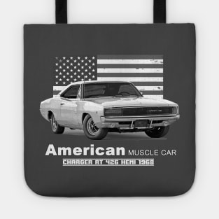 Charger RT 426 Hemi American Muscle Car 60s 70s Old is Gold Tote