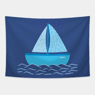 Cute sailboat Tapestry