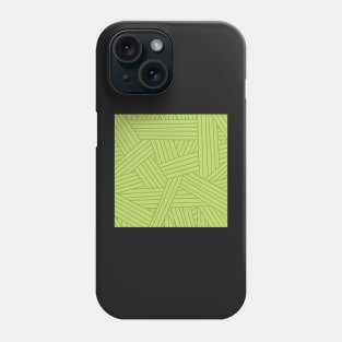 Crossing Lines in Lime Green Phone Case