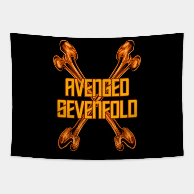 avenged cross bone Tapestry by TOSSS LAB ILLUSTRATION