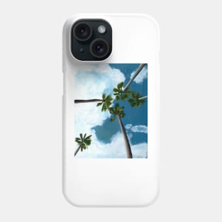 Palm Trees in the Sky Gouache Painting Phone Case