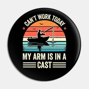 Retro Funny Fishing Pun for Angler or Fisherman Pin