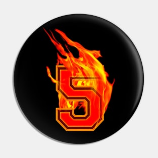 Burning Hot Sports Letter 5 Pin