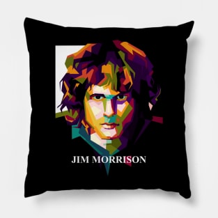 Jim Morrisson In Pop Art Pillow