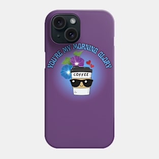 Cute Ice Coffee and Morning Glory Flowers love Frit-Tees Phone Case