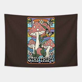 Stay Trippy shrooms vibes Tapestry