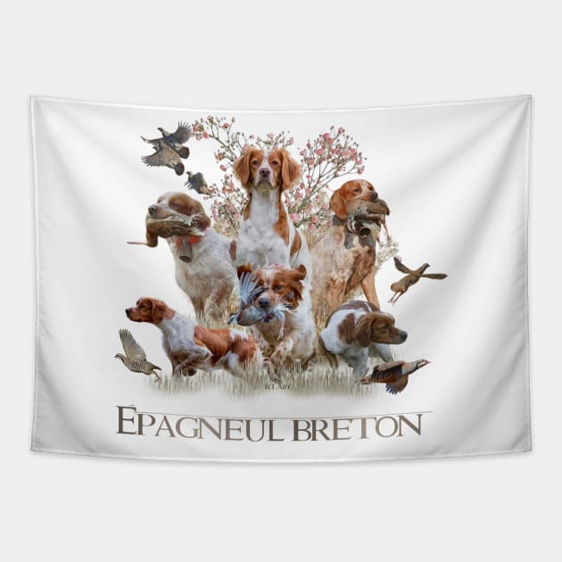 Épagneul breton Tapestry by German Wirehaired Pointer 