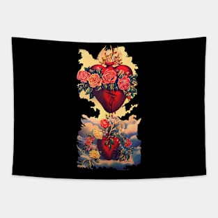 Immaculate Heart of Mary Blessed Mother Catholic Vintage Tapestry