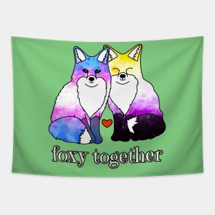 Foxy Together Tapestry