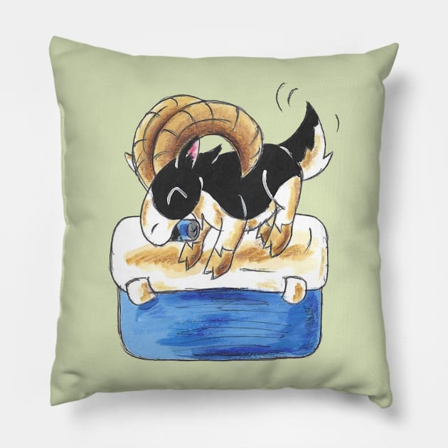 Tailgate Ram Pillow by KristenOKeefeArt