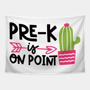 Pre-K is on Point Cactus Funny Kids School Tapestry